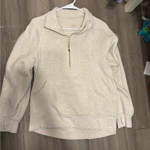 lululemon athletica Cream Crew Neck Sweater